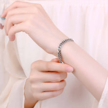 Vintage Beveled Cuban Curb Bracelet in Solid 925 Sterling Silver