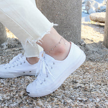 925 Sterling Silver Fashion Dangle Beads Chain Anklet