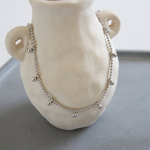 925 Sterling Silver Fashion Dangle Beads Chain Anklet