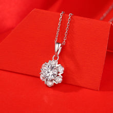 Sweet Moissanite CZ Snowflake Necklace in 925 Sterling Silver