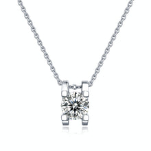 Four Claw Moissanite CZ 925 Sterling Silver Necklace