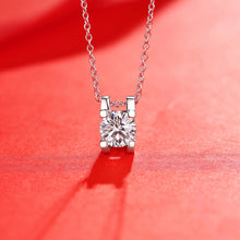 Four Claw Moissanite CZ 925 Sterling Silver Necklace