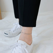 Simple 925 Sterling Silver Adjustable Chain Anklet