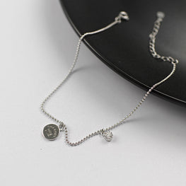 Love Always Being At Last 925 Sterling Silver Bead Anklet