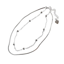 Adjustable Double Chain Bracelet in Solid 925 Sterling Silver