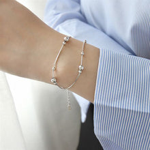 Women’s Double Layer Beads 925 Sterling Silver Bracelet