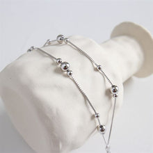 Women’s Double Layer Beads 925 Sterling Silver Bracelet