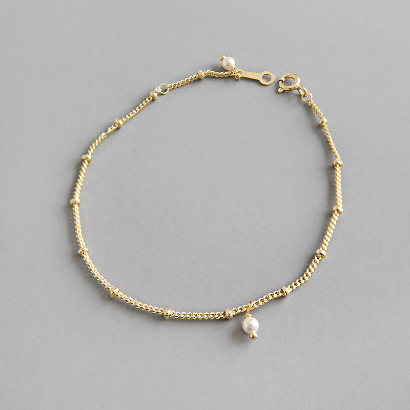 Casual Shell Pearl 925 Sterling Silver Bracelet