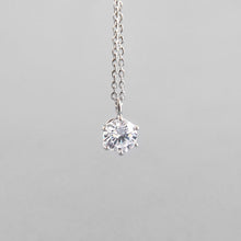 Simple Party Round CZ 925 Sterling Silver Necklace