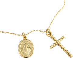 Fashion Twisted Cross Tag Pendant in 925 Sterling Silver