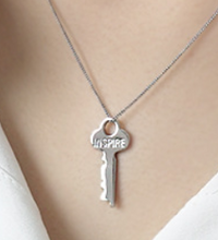 INSPIRE 925 Sterling Silver Letter Key Necklace
