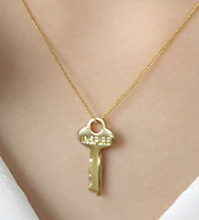 INSPIRE 925 Sterling Silver Letter Key Necklace