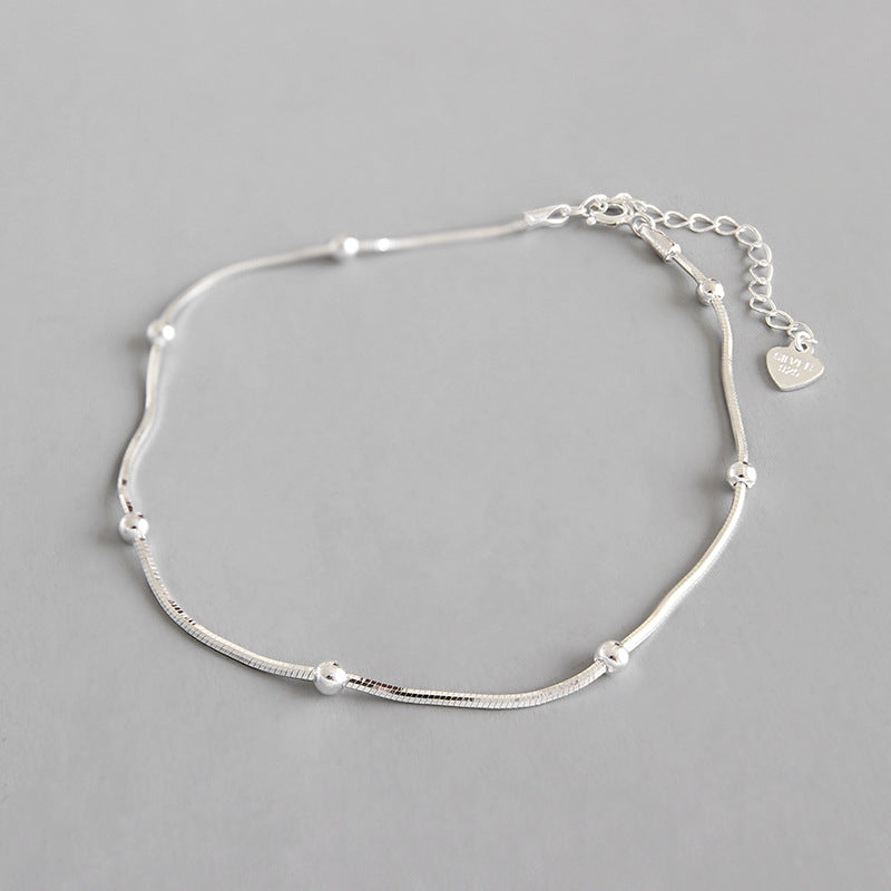 925 Sterling Silver Simple Beads Bracelet
