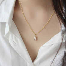 Anniversary Irregular Natural Pearl Necklace in 925 Sterling Silver