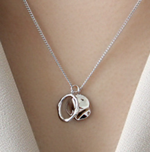 Irregular Round Circle 925 Sterling Silver Necklace