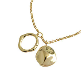 Irregular Round Circle 925 Sterling Silver Necklace
