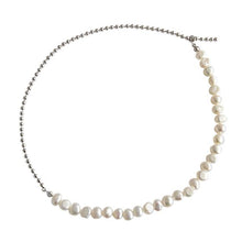 Elegant Natural Pearl 925 Sterling Silver Choker Necklace