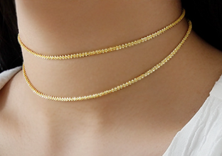 Simple Nugget Crisscross 925 Sterling Silver Necklace