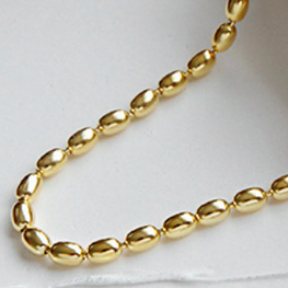 Oval Beads 925 Sterling Silver Choker Necklace