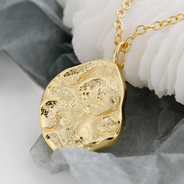 Casual Irregular Rock Stone Necklace in 925 Sterling Silver
