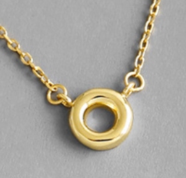Simple Geometry Circle 925 Sterling Silver Necklace