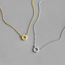 Simple Geometry Circle 925 Sterling Silver Necklace
