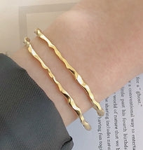 Irregular 925 Sterling Silver Open Bangle