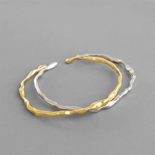Irregular 925 Sterling Silver Open Bangle