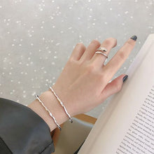 Irregular 925 Sterling Silver Open Bangle