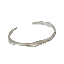 Irregular 925 Sterling Silver Adjustable Open Bangle