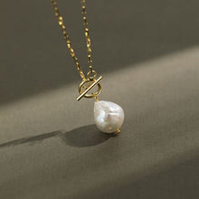Irregular Natural Pearl Necklace in 925 Sterling Silver