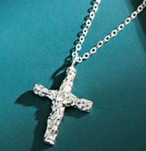 Holy Irregular Cross 925 Sterling Silver Necklace