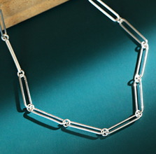 Fashion Hollow Chain 925 Sterling Silver Choker Necklace