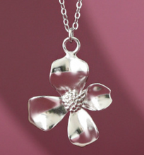 Beautiful Flower 925 Sterling Silver Necklace for Girls