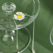 Girl's Enamel White Daisy Flower Bracelet in 925 Sterling Silver