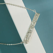 Geometry Rectangle Tag 925 Sterling Silver Necklace