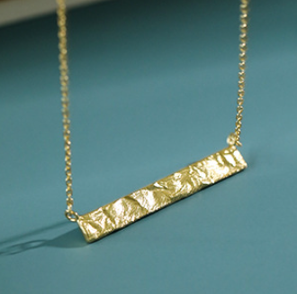 Geometry Rectangle Tag 925 Sterling Silver Necklace