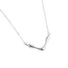 V Shape 925 Sterling Silver Necklace with Adjustable Chain