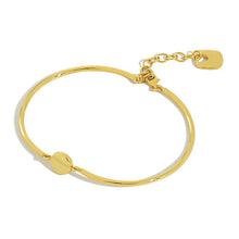 Adjustable 925 Sterling Silver Round Tag Bangle