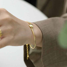 Adjustable 925 Sterling Silver Round Tag Bangle