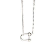 U Shape 925 Sterling Silver Necklace with Adjustable Chain
