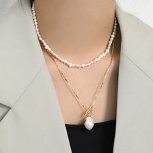 Fashion Baroque Freshwater Pearl Necklace in 925 Sterling Silver