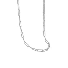 Simple Hollow Geometry Chain Necklace - 925 Sterling Silver