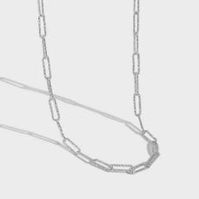 Simple Hollow Geometry Chain Necklace - 925 Sterling Silver