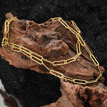 Simple Hollow Geometry Chain Necklace - 925 Sterling Silver