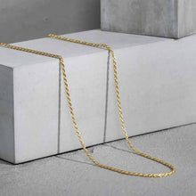 Minimalist Twisted Chain 925 Sterling Silver Necklace