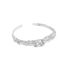 Fashion Irregular Open Bangle in 925 Sterling Silver