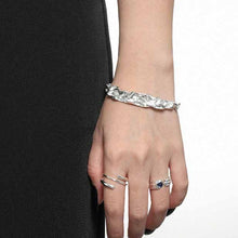 Fashion Irregular Open Bangle in 925 Sterling Silver