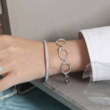 Irregular Casual Hollow Chain 925 Sterling Silver Bracelet