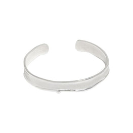 Classic Irregular Open Bangle in 925 Sterling Silver